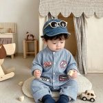 【66-90cm】ロンパース ベビー ストライプ お出かけに - 画像 (6)