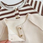 【73-100cm】長袖Ｔシャツ キッズ スリーブ ボーダー ニット 裏起毛 - 画像 (12)