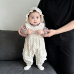 【66-90cm】サロペット&シャツ ベビー ウサギ ドット - 画像 (2)