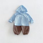 【73-120cm】トップス ベビー ワッフル 無地 フード付き - 画像 (8)
