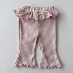 【予約販売】【70-120cm】フレアパンツ チェック柄 女の子 リラックス - 画像 (6)