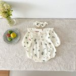 【66-100cm】ロンパース ベビー プリンセス 花柄 - 画像 (5)