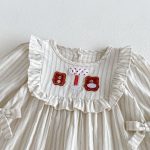 【73-110cm】ワンピース 女の子 ストライプ クマ柄 - 画像 (11)