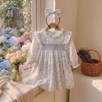 【66-130cm】ロンパースorワンピース ベビー 姉妹服 フラワー柄 - 画像 (15)