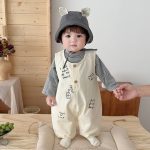 【73-100cm】セットアップ ベビー 英字 ロゴ シンプル - 画像 (2)