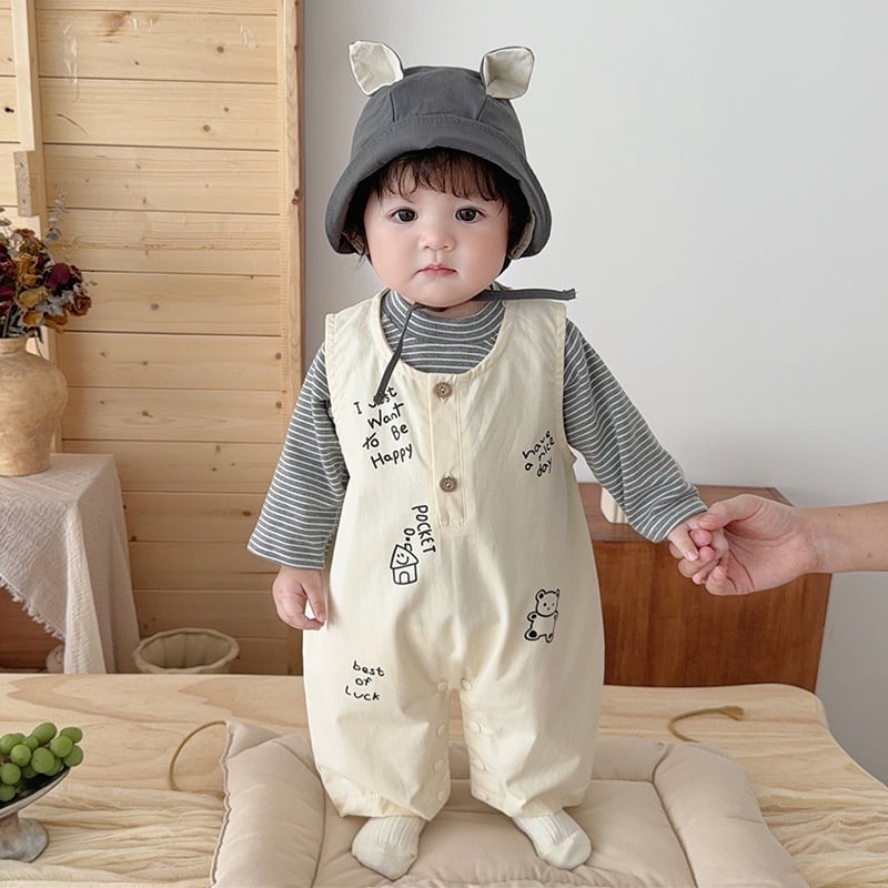 8a30a052eae8e4999d9c478e051d839e.jpg 【73-100cm】セットアップ ベビー 英字 ロゴ シンプル - 画像 (1)
