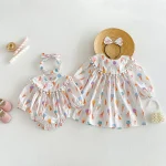 【66-90cm】ロンパース or ワンピース ベビー アイスクリーム プリント - 画像 (2)
