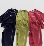【73-120cm】セットアップ キッズ服 カジュアル スポーツ ステッチ - 画像 (7)