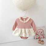 【66-90cm】ロンパース 可愛い 蝶結び ピンク ベビー服 - 画像 (5)