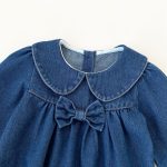 【66-90cm】ロンパース ベビー デニム 蝶結び付き - 画像 (12)
