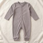 【66-90cm】オールインワン ベビー服 ナチュラル 無地 - 画像 (5)