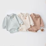 【66-90cm】ロンパース ベビー ワッフルワン プリント - 画像 (2)
