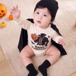 【66-90cm】ロンパース ベビー ハロウィン ケープ付き - 画像 (3)