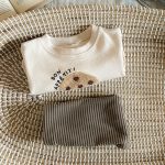 【66-100cm】セットアップ ベビー 刺繍 ボーダー トレーナー レギンス - 画像 (11)