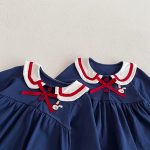 【73-100cm】ロンパースorワンピース 姉妹服 ウサギ柄 セーラー風 - 画像 (11)