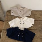 【80-130cm】半袖Ｔシャツ 女の子 折り襟 無地 シンプル - 画像 (7)