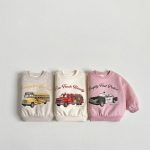 【90-140cm】長袖トレーナー キッズ 車柄 合わせやすい - 画像 (2)