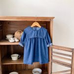 【66-130cm】ロンパースorワンピース 女の子 姉妹服 セーラー襟 デニム - 画像 (11)