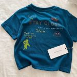 【90-140cm】半袖Tシャツ 女の子 プリント ラウンドネック カジュアル - 画像 (6)