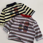 【90-130cm】長袖Tシャツ 男の子 ボーダー柄 ポロシャツ - 画像 (5)