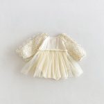 【66-90cm】ロンパース ベビー ローズ ドット チュール - 画像 (6)