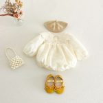 【66-90cm】ロンパース ベビー プリンセス クリーム - 画像 (5)