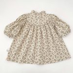 【66-130cm】ロンパースorワンピース ベビー フラワー パフスリーブ - 画像 (11)