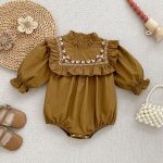 【66-130cm】ロンパースor長袖ワンピース 女の子 姉妹コーデ 刺繍入り - 画像 (9)
