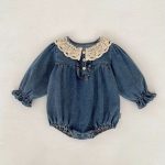 【66-90cm】ロンパース ベビー デニム プリンセス - 画像 (7)