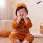 【66-90cm】オールインワン ベビー かぼちゃ ハロウィン - 画像 (8)