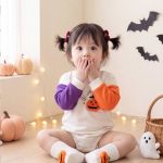【66-90cm】ロンパース ベビー ハロウィン カラーバリ かぼちゃ - 画像 (4)