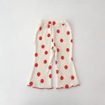 【73-110cm】レギンス リボン付き イチゴ 女の子 パンツ - 画像 (13)
