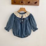 【66-90cm】ロンパース ベビー デニム プリンセス - 画像 (8)