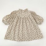 【66-130cm】ロンパースorワンピース ベビー フラワー パフスリーブ - 画像 (10)