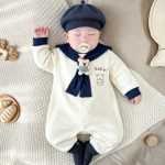 【66-90cm】ロンパース ベビー ベア クリーム - 画像 (5)
