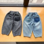 【80-150cm】ロングパンツ キッズ デニム レトロ - 画像 (8)