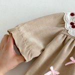 【73-110cm】ワンピース 女の子 リボン付き 刺繍 - 画像 (12)