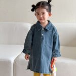 【80-150cm】ジャケットorワンピース キッズ デニム トレンド - 画像 (18)