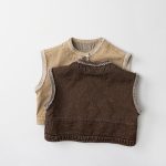 【80-130cm】ベスト キッズ レトロ シンプル ナチュラル - 画像 (9)