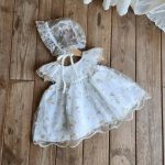 【73-100cm】ワンピース ベビー 花柄刺繍 チュール ドレス - 画像 (13)