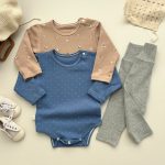 【66-90cm】ロンパースorパンツ ベビー服 リブドット 花柄 - 画像 (3)