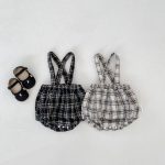 【66-90cm】サロペット ベビー チェック カジュアル - 画像 (7)