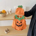 【66-90cm】ロンパース&帽子 かぼちゃ ベビー服 可愛い ハロウィン - 画像 (6)