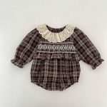 【66-130cm】ロンパースorワンピース ベビー レトロ チェック - 画像 (13)