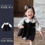【73-100cm】トップスorワンピース ベビー ボーダー柄 エレガント - 画像 (3)