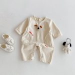 【66-90cm】カバーオール ベビー 立体キャラクター犬