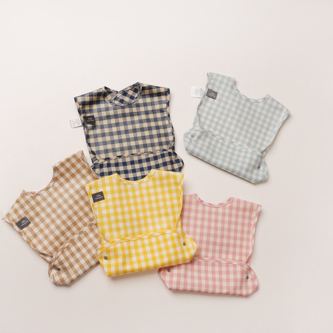 O1CN01DjHG341tNfuRKFnrl_2207122185890-0-cib.jpg 【GOODS】食事エプロン チェック柄 ノースリープ かわいい - 画像 (1)