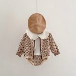 【66-90cm】カーディガンorパンツ ベビー ヒョウ柄 オシャレ