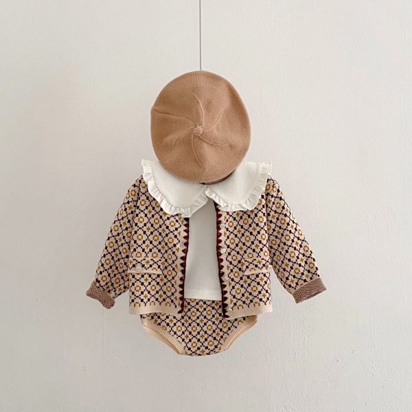 【66-90cm】カーディガンorパンツ ベビー ヒョウ柄 オシャレ