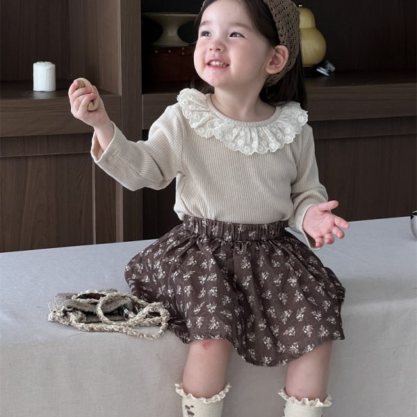 【73-100cm】トップスorスカート 女の子 フリル 花柄